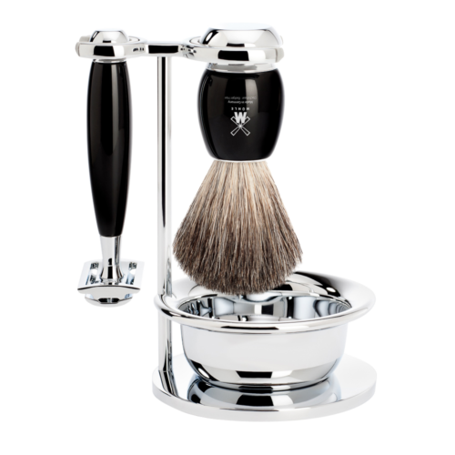 Mühle VIVO 經典黑 四件傳統剃鬚套裝